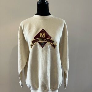 Miami Logo Cream Sweater